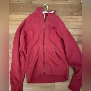 Men’s red polo hoodie